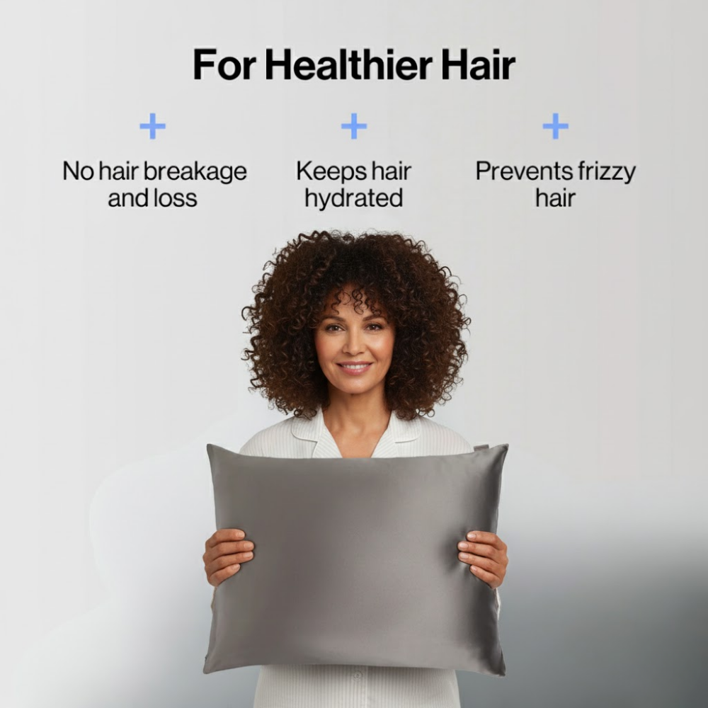 Deluxe Vegan Silk Pillowcase Midnight Blue