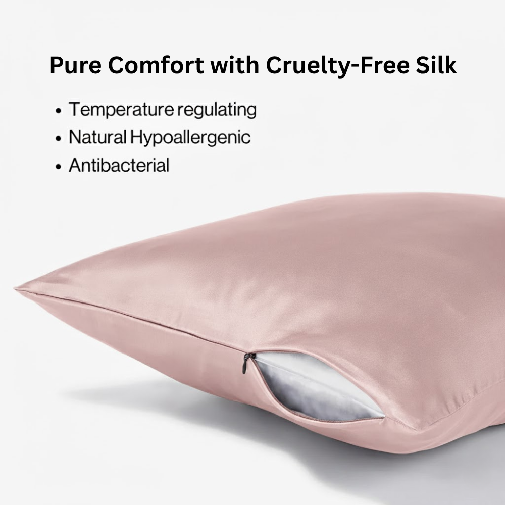 Deluxe Vegan Silk Pillowcase Moonstone Grey